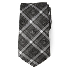 Mickey and Friends Charcoal Plaid Men's Tie