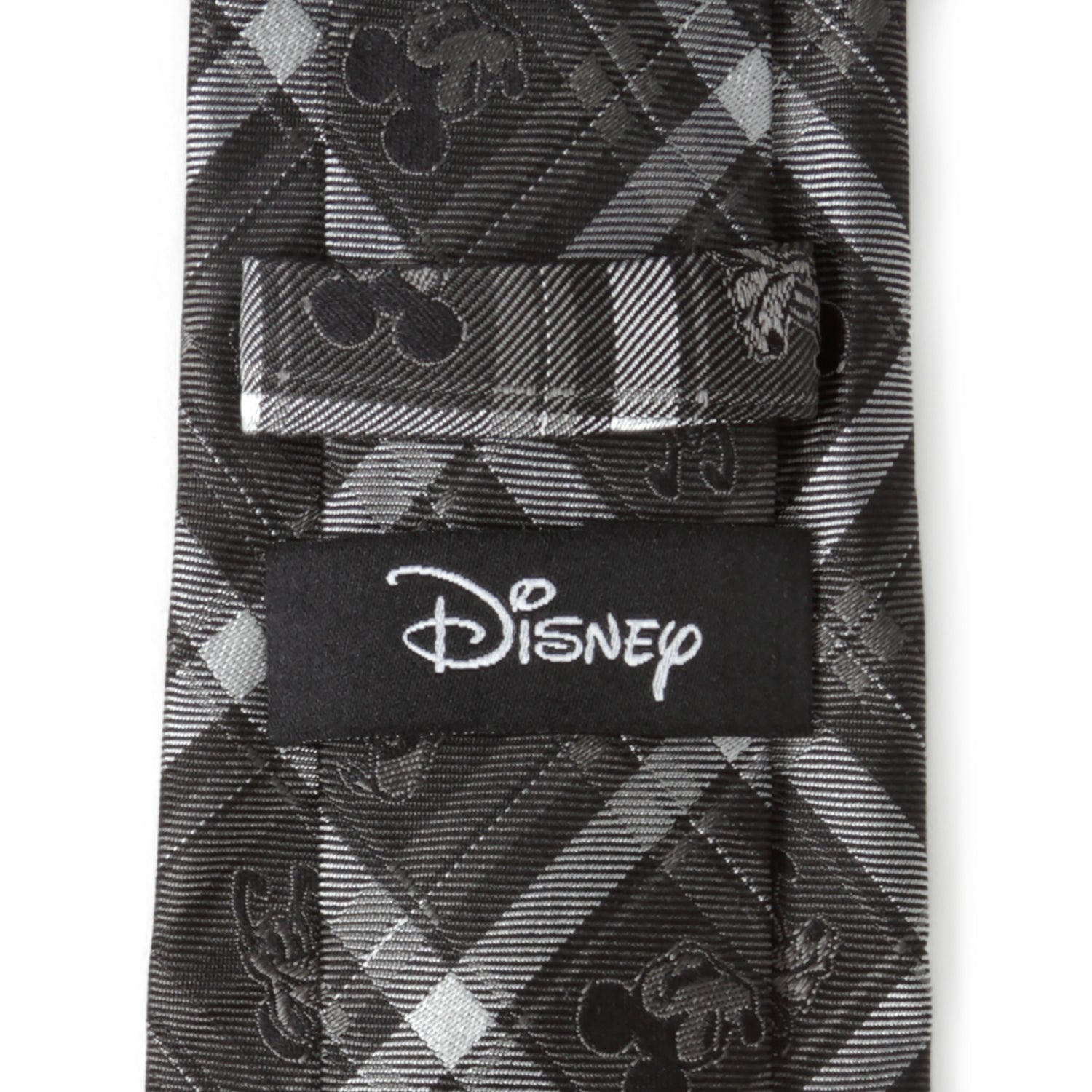  Cufflinks Mickey and Friends Charcoal Plaid Men's Tie - Default Title - Bonton