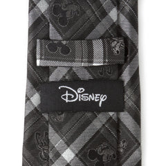 Mickey and Friends Charcoal Plaid Men's Tie