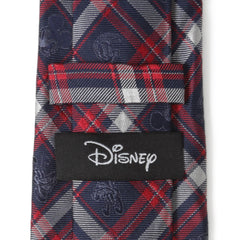 Mickey and Friends Navy Plaid Men's Tie