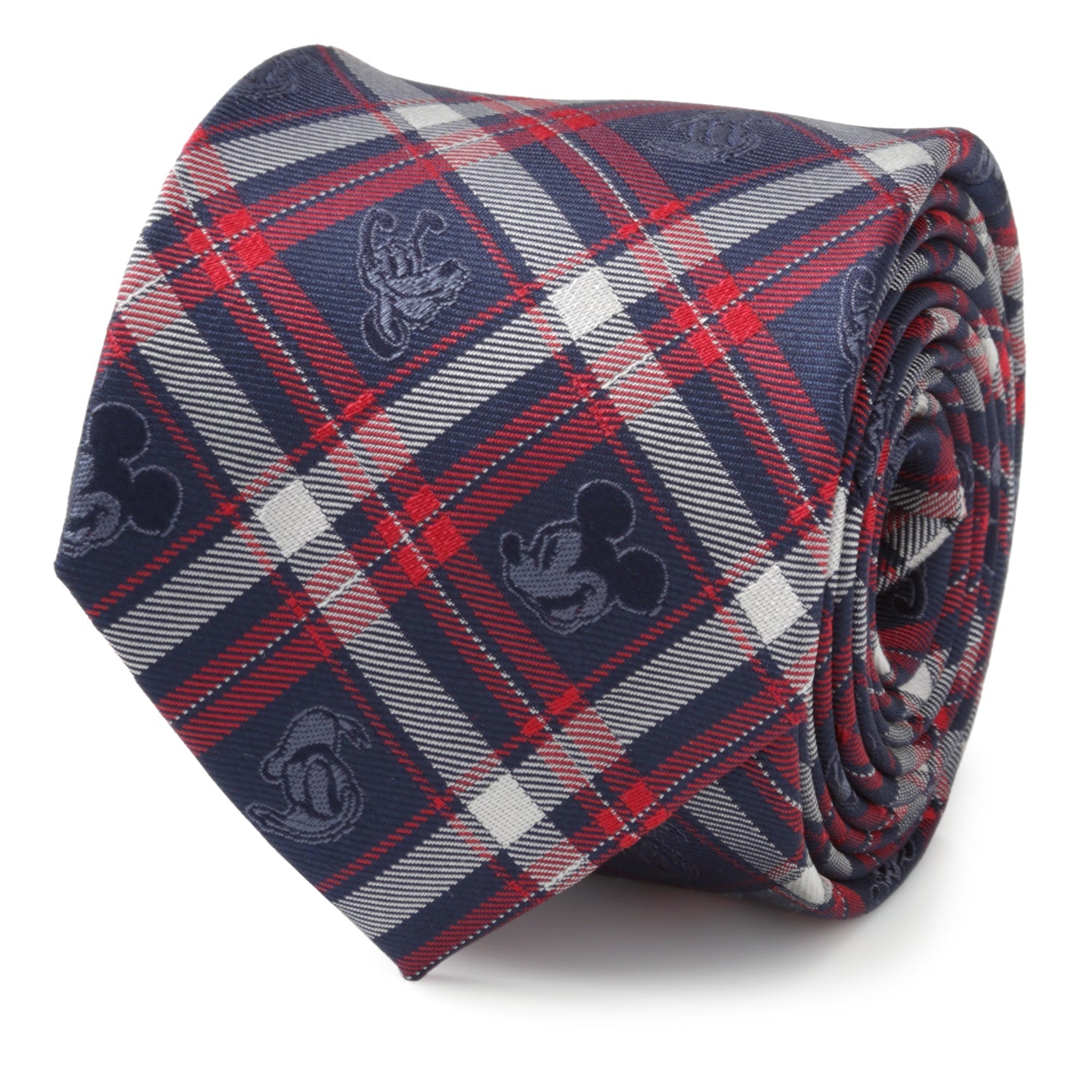  Cufflinks Mickey and Friends Navy Plaid Men's Tie - Default Title - Bonton