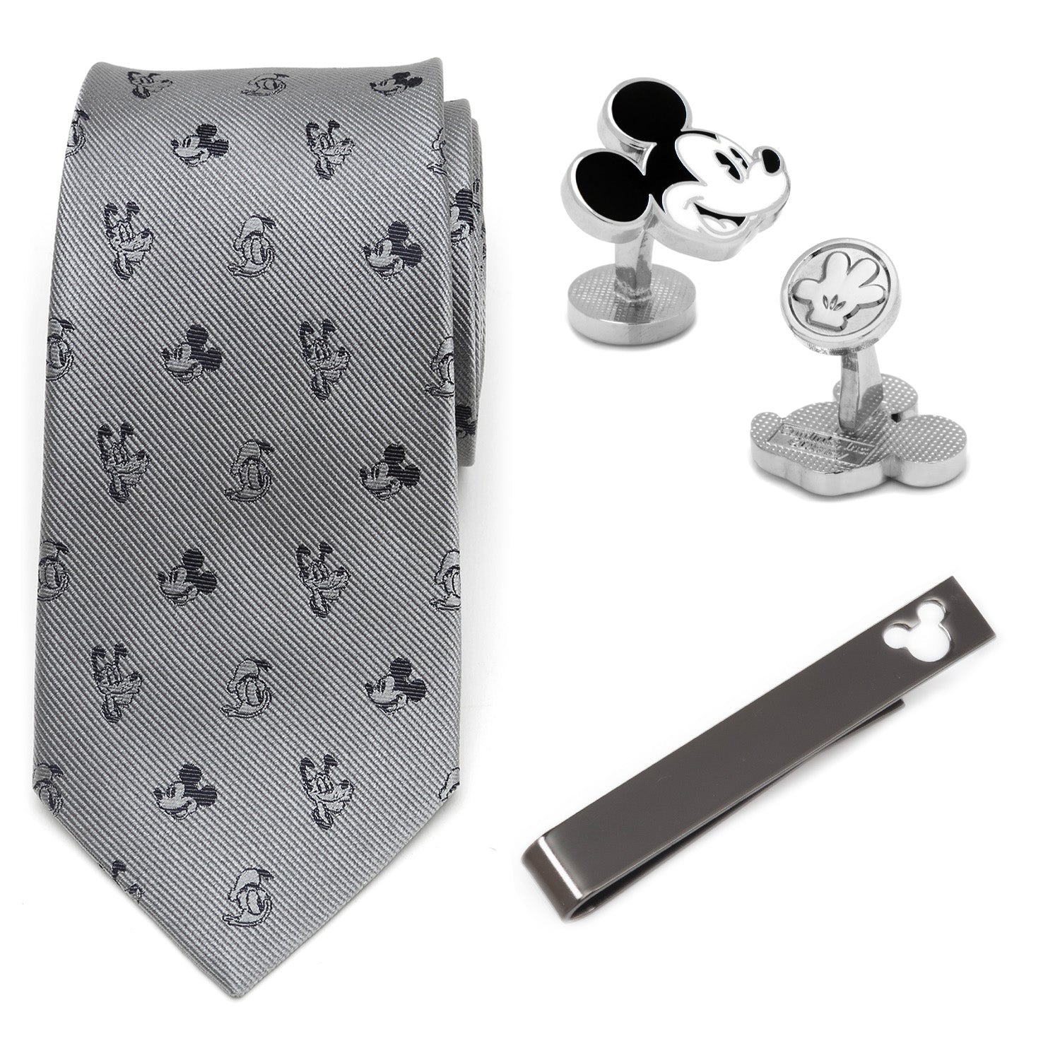  Cufflinks Mickey and Friends Necktie Gift Set - Default Title - Bonton