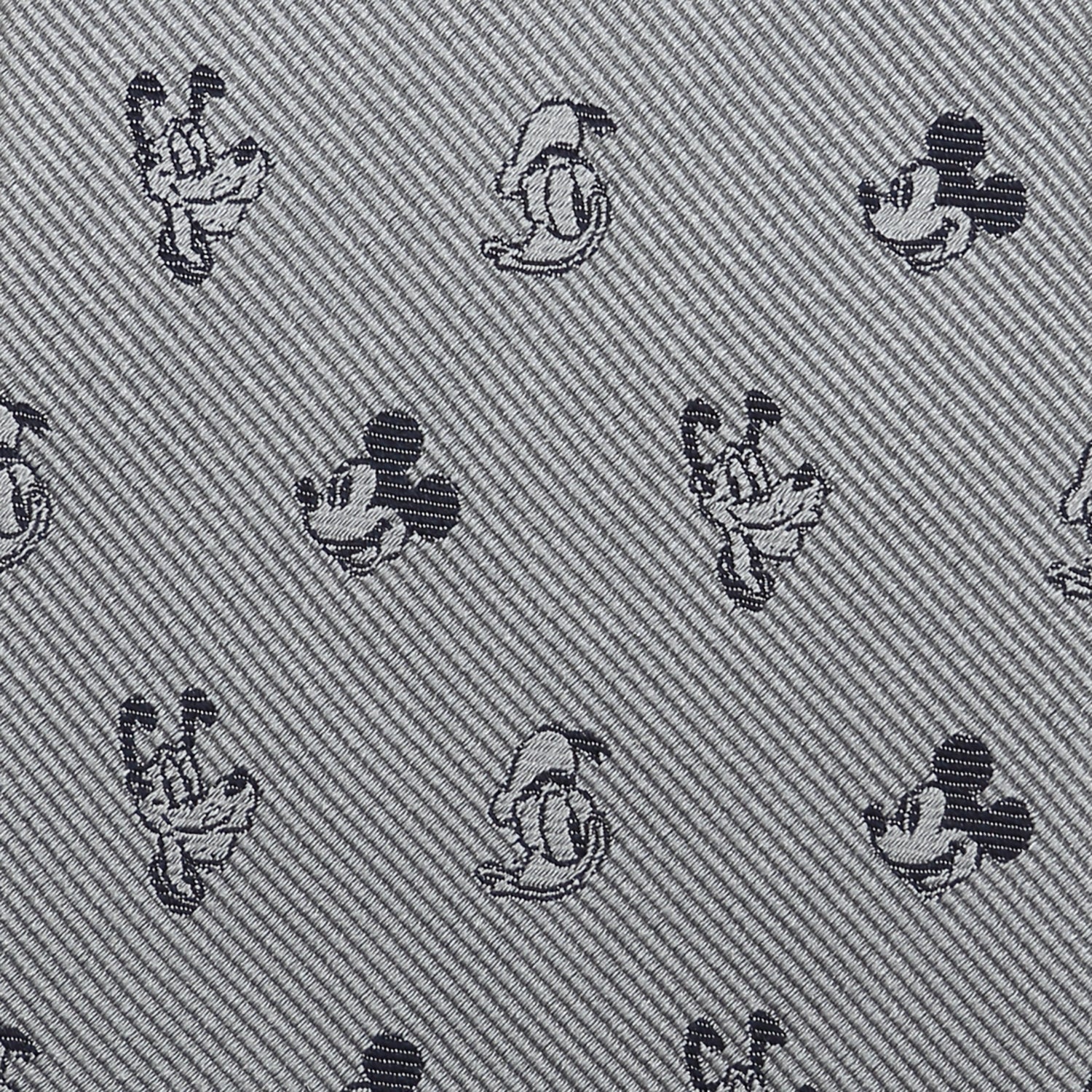  Cufflinks Mickey and Friends Gray Men's Tie - Default Title - Bonton