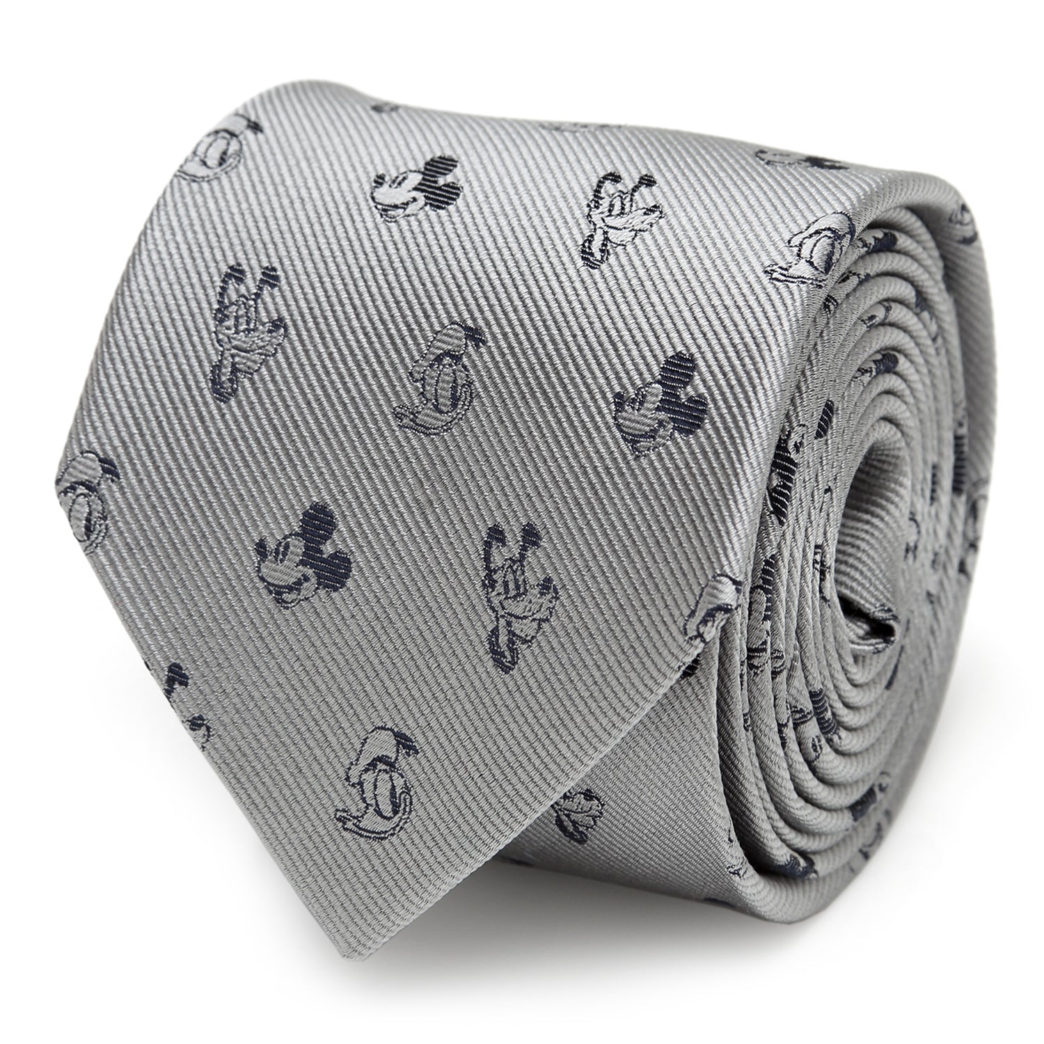  Cufflinks Mickey and Friends Gray Men's Tie - Default Title - Bonton