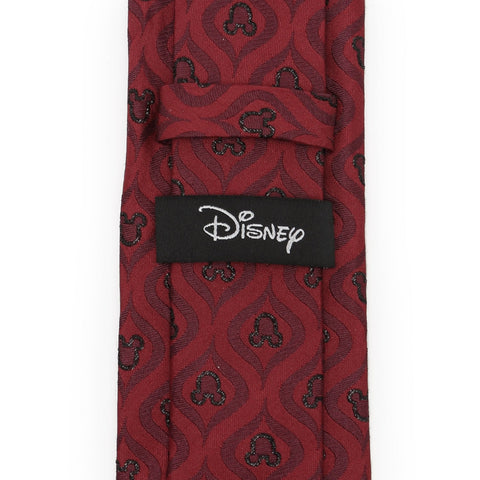 Mickey Mouse Holiday Metallic Black Silk Men's Tie