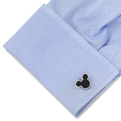 Sterling Silver and Onyx Mickey Mouse Cufflinks