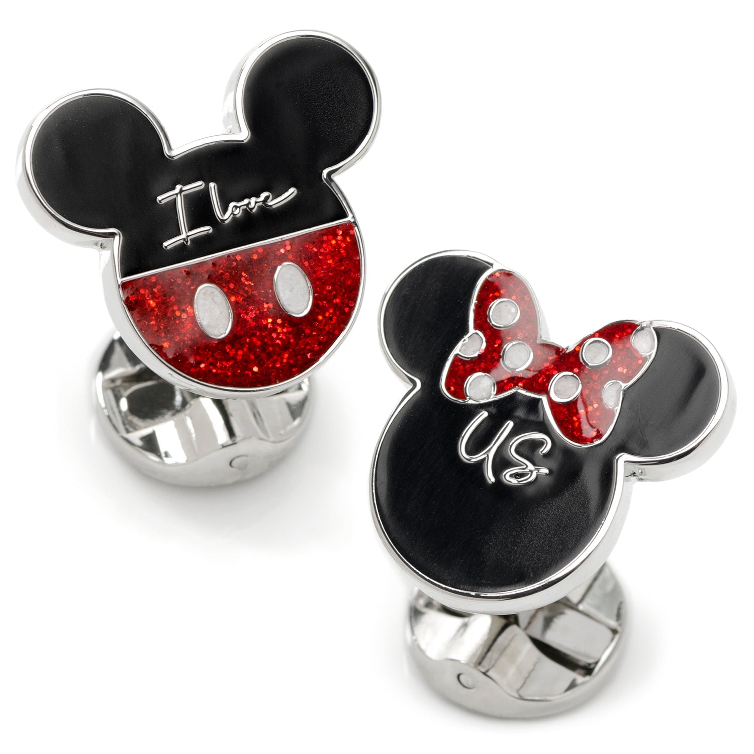  Cufflinks Mickey Minnie 