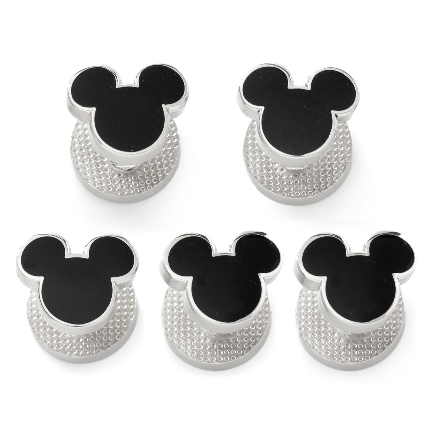  Cufflinks Mickey Mouse Silhouette 5-Studs - Default Title - Bonton