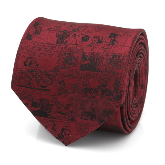 Mickey Mouse Comic Red Men's Tie