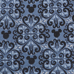 Mickey Mouse Damask Tile Blue Men's Tie