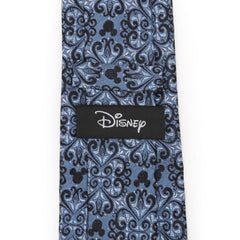 Mickey Mouse Damask Tile Blue Men's Tie