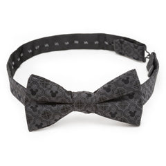 Mickey Mouse Pattern Black Bow Tie