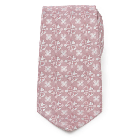 Mickey Mouse Silhouette Blossom Pink Men's Tie