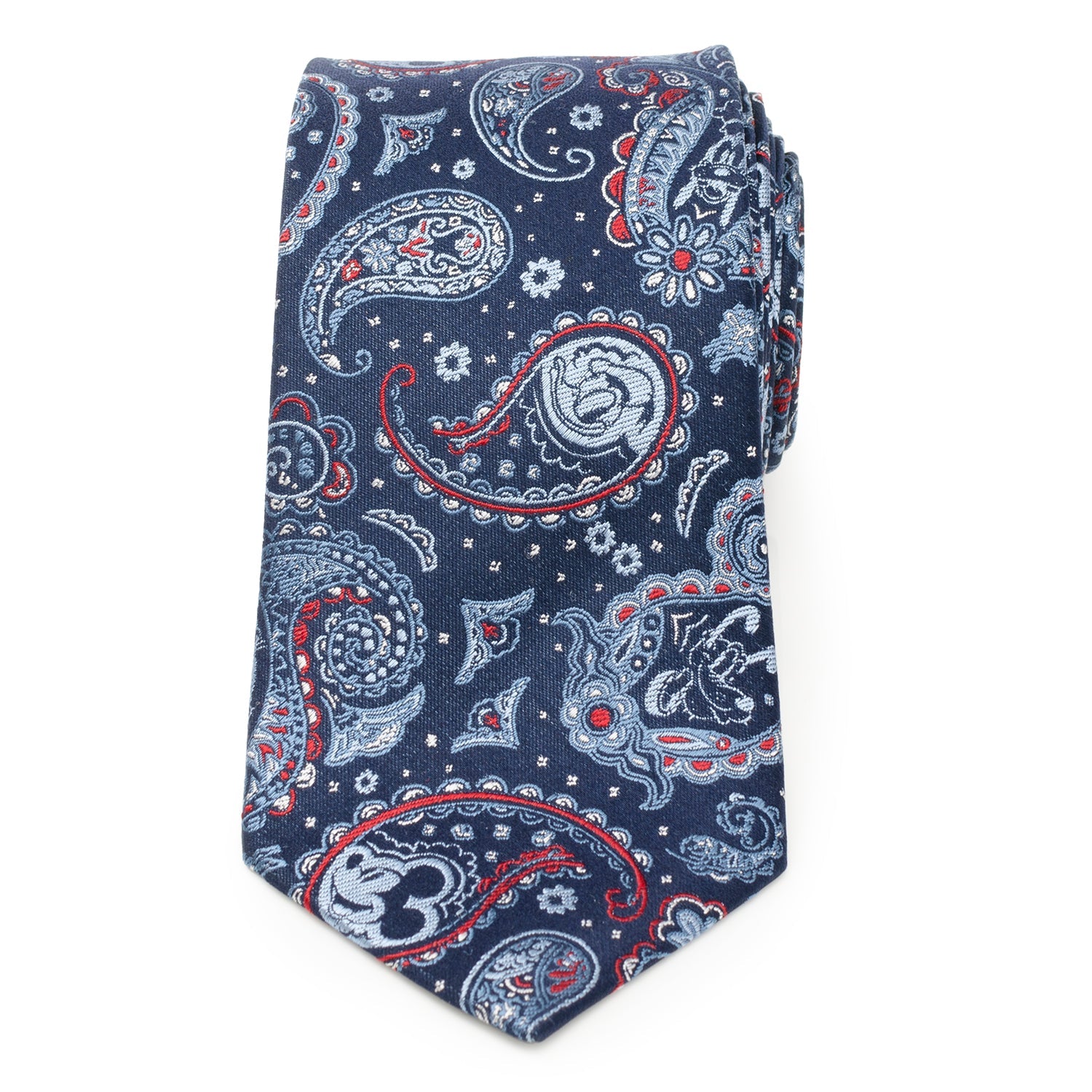  Cufflinks Mickey and Friends Paisley Blue Multi Men's Tie - Default Title - Bonton