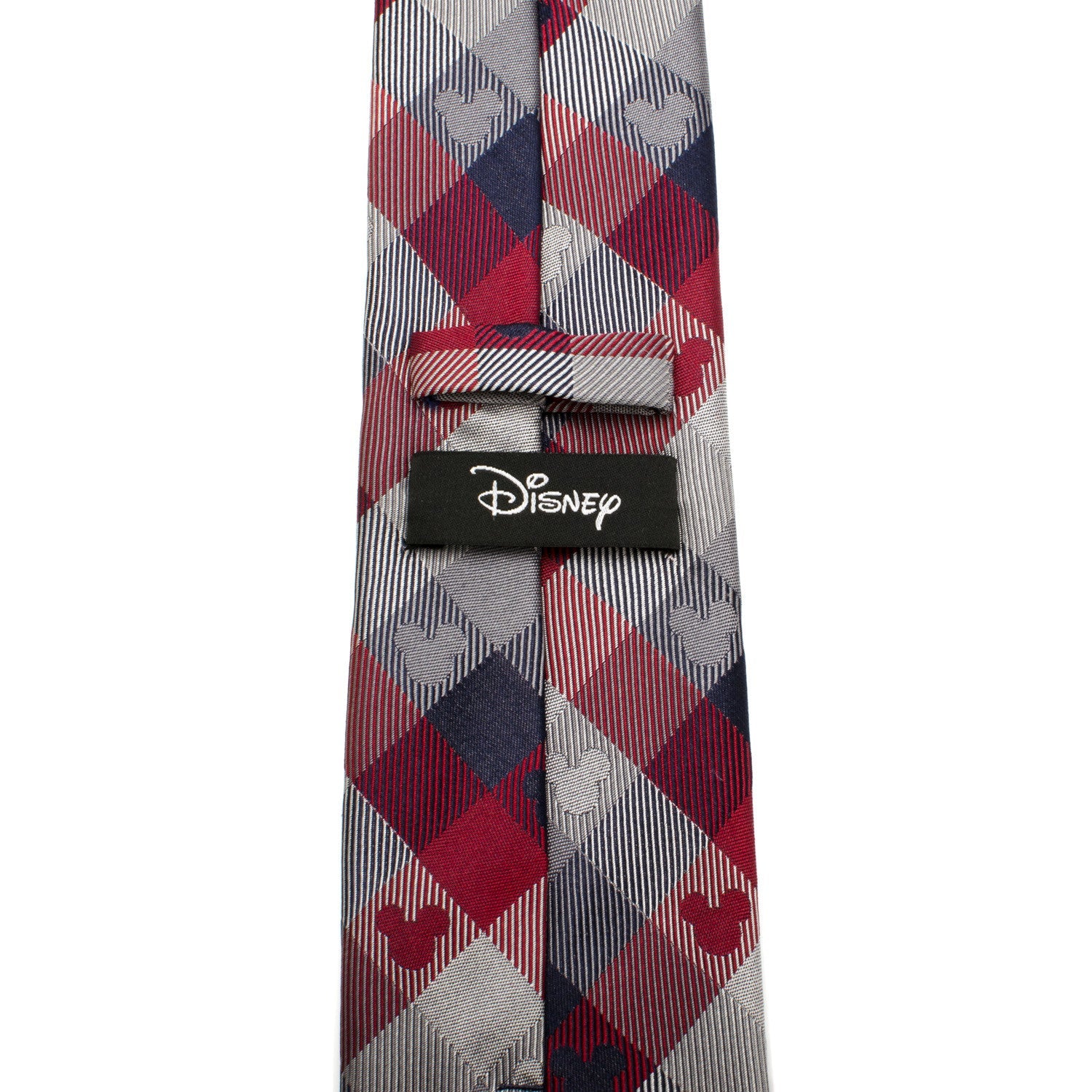  Cufflinks Mickey Mouse Red and Blue Plaid Men's Tie - Default Title - Bonton