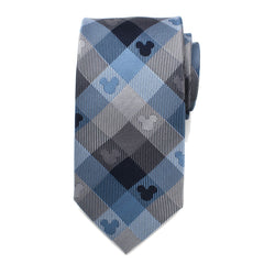 Mickey Mouse Blue Plaid Mens Tie