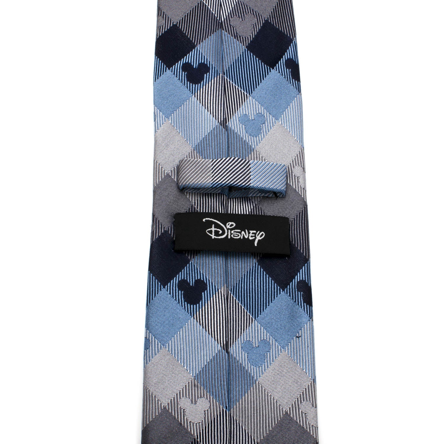  Cufflinks Mickey Mouse Blue Plaid Mens Tie - Default Title - Bonton