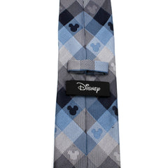 Mickey Mouse Blue Plaid Mens Tie