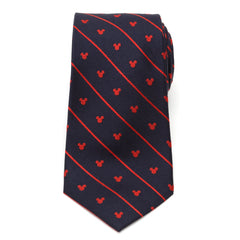 Mickey Mouse Navy Pinstripe Tie