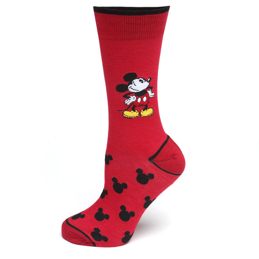 Mickey Pie-Eyed Red Sock and Mickey Blue Lapel Pin Gift Set