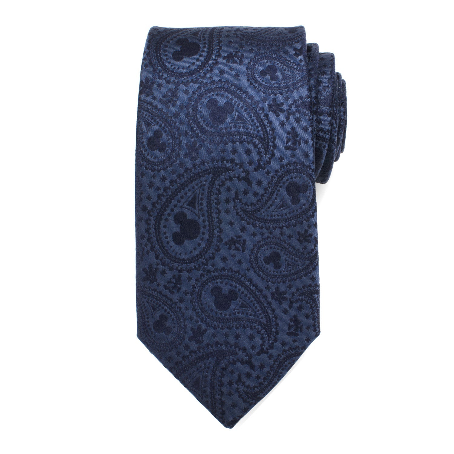  Cufflinks Mickey Mouse Navy Paisley Men's Tie - Default Title - Bonton