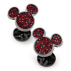 Mickey Mouse Maroon Crystal Cufflinks