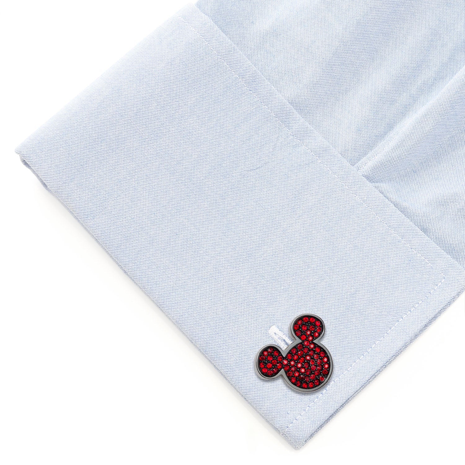  Cufflinks Mickey Mouse Maroon Crystal Cufflinks - Default Title - Bonton