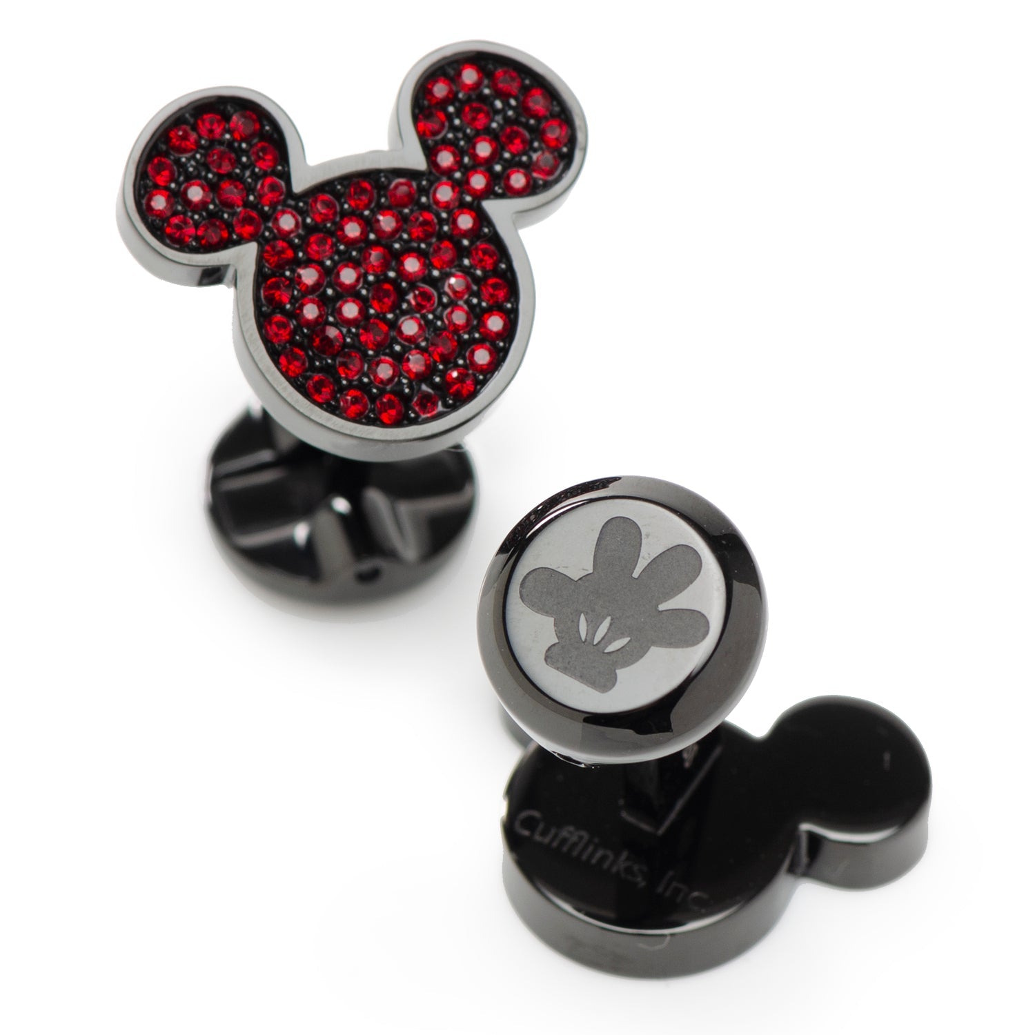  Cufflinks Mickey Mouse Maroon Crystal Cufflinks - Default Title - Bonton