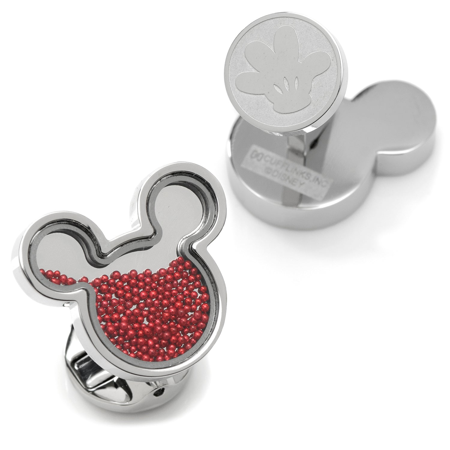  Cufflinks Mickey Mouse Silhouette Red Caviar Bead Cufflinks - Default Title - Bonton