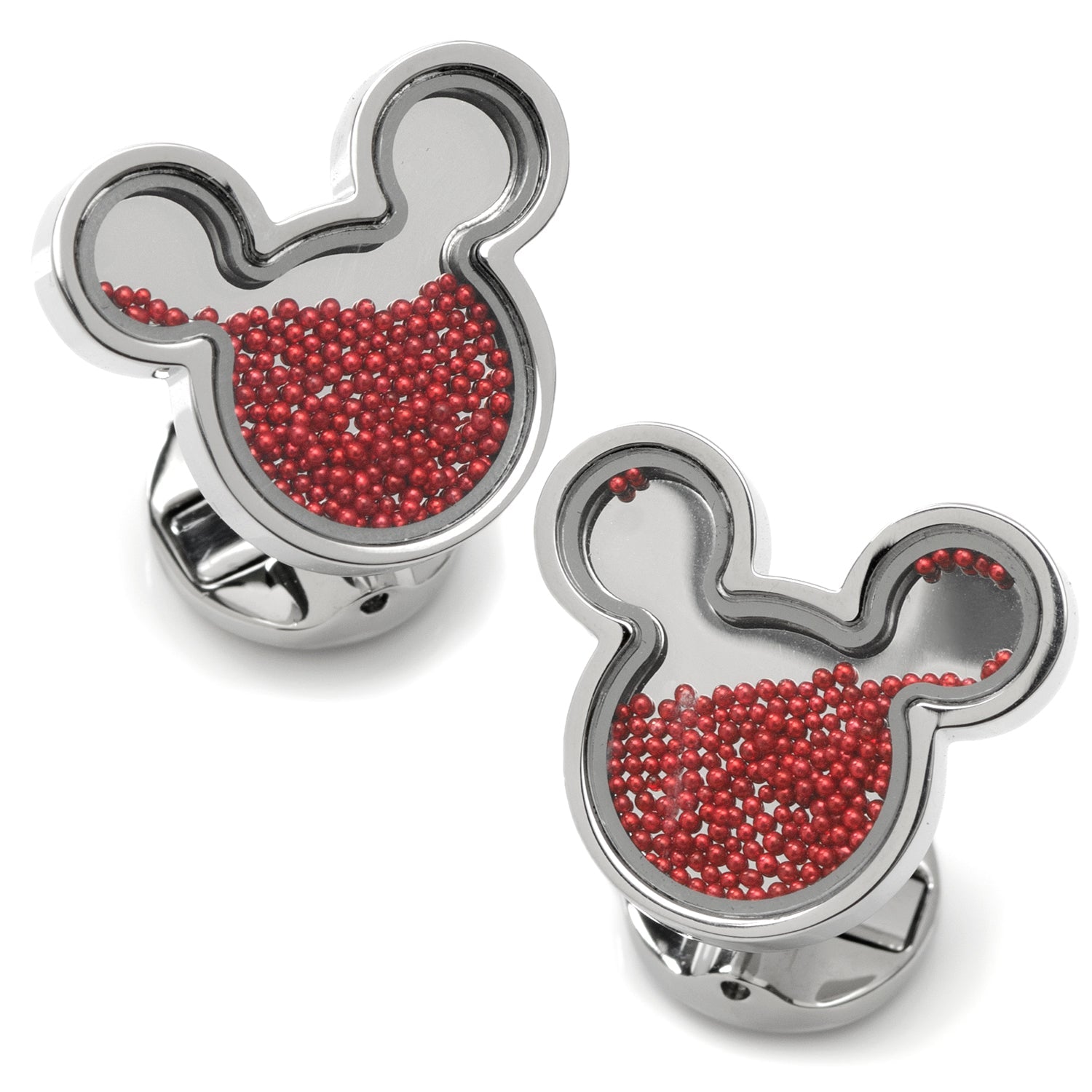  Cufflinks Mickey Mouse Silhouette Red Caviar Bead Cufflinks - Default Title - Bonton