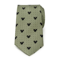 Mickey Silhouette Dot Green Men's Tie