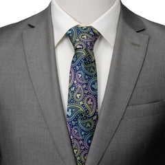 Mickey Silhouette Iridescent Navy Tie