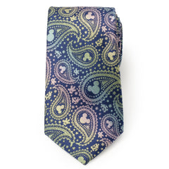 Mickey Silhouette Iridescent Navy Tie