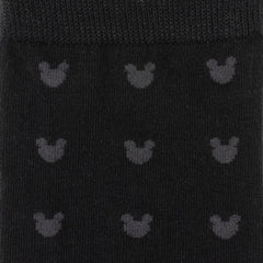 Mickey Silhouette Motif Black Sock and Mickey Blue Lapel Pin Gift Set