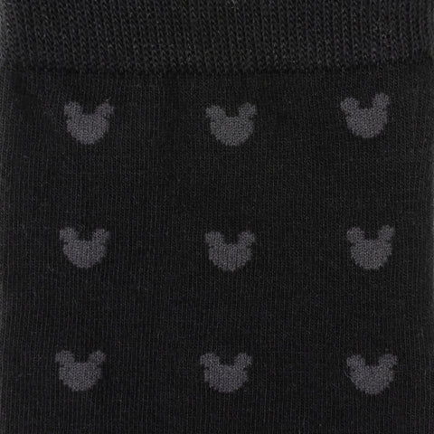 Mickey Silhouette Motif Black Sock and Mickey Blue Lapel Pin Gift Set