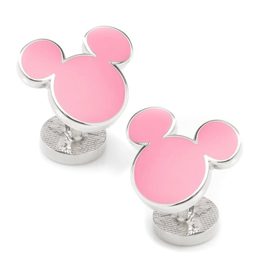 Mickey Mouse Silhouette Pink Cufflinks