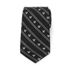 Mickey Mouse Stripe Black Men's Tie