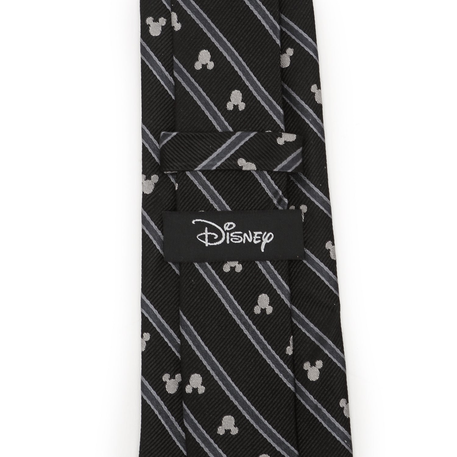  Cufflinks Mickey Mouse Stripe Black Men's Tie - Default Title - Bonton