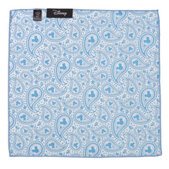 Mickey Mouse Paisley Teal Pocket Square