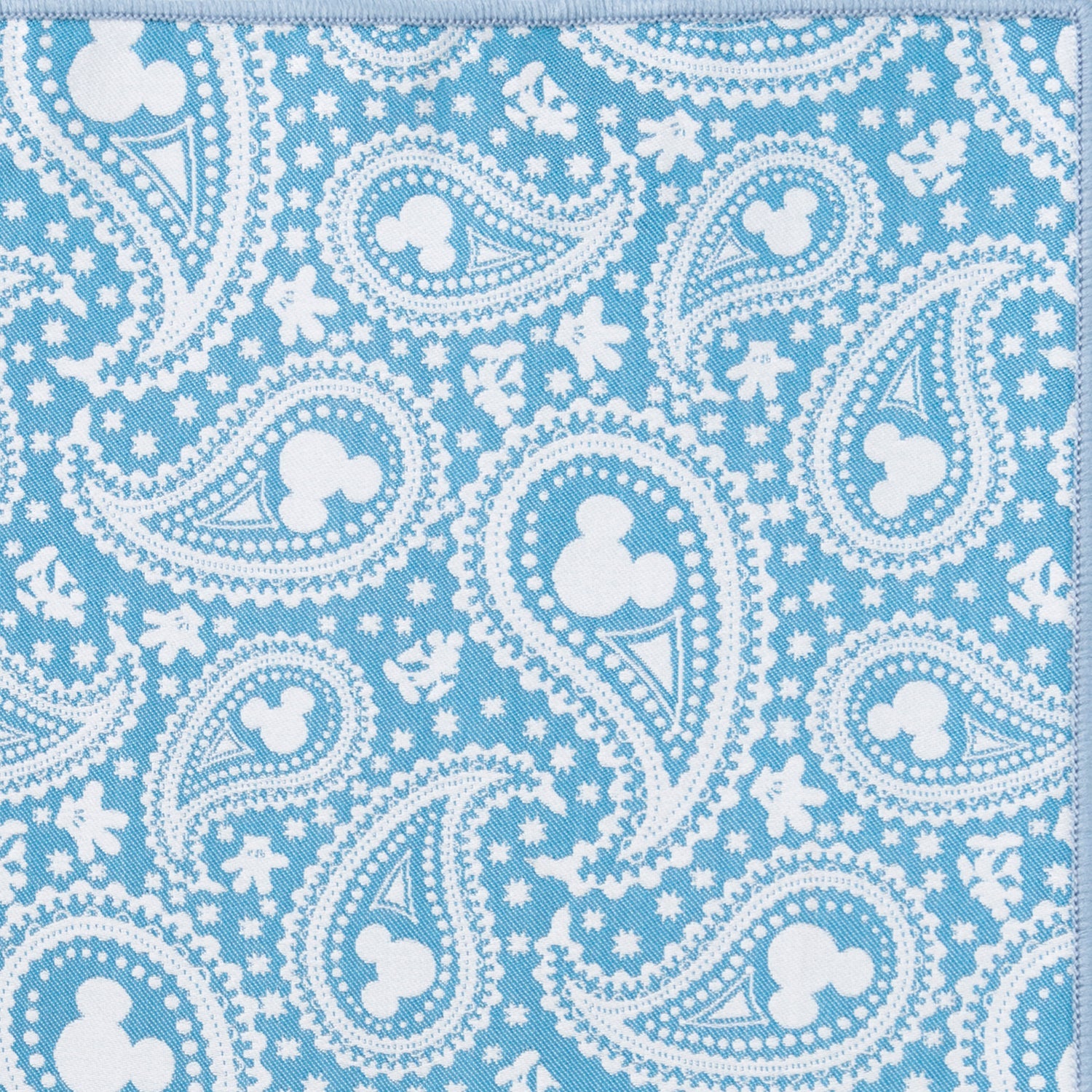  Cufflinks Mickey Mouse Paisley Teal Pocket Square - Default Title - Bonton