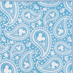 Mickey Mouse Paisley Teal Pocket Square