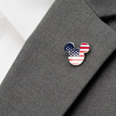 Stars and Stripes Mickey Mouse Lapel Pin