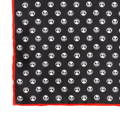 Jack Skellington Men's Black Pocket Square