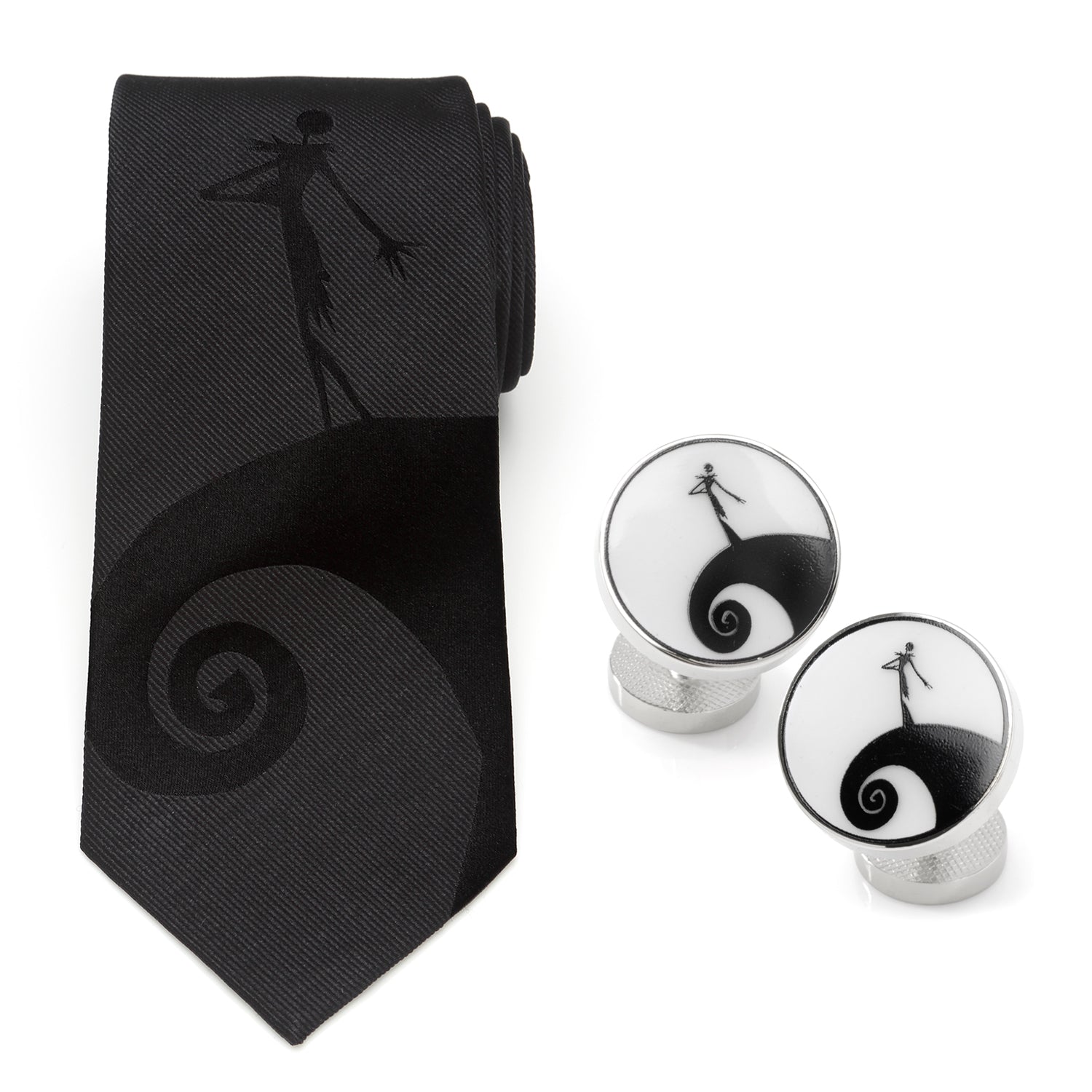  Cufflinks Jack Skellington Necktie and Cufflinks Gift Set - Default Title - Bonton