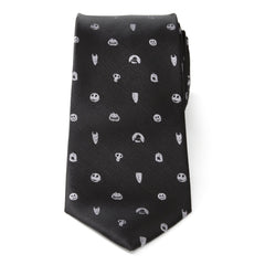 Nightmare Before Christmas Black Gray Men's Tie