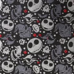 Nightmare Before Christmas Black Gray Pattern Men's Tie