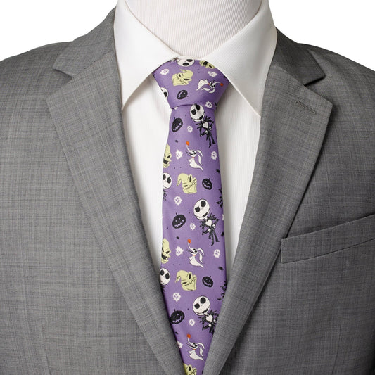 Nightmare Before Christmas Purple Men's Tie