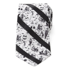 Nightmare Before Christmas Stripe Black Men's Tie