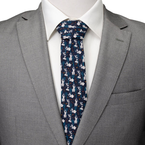 Olaf Navy Pattern Men's Tie