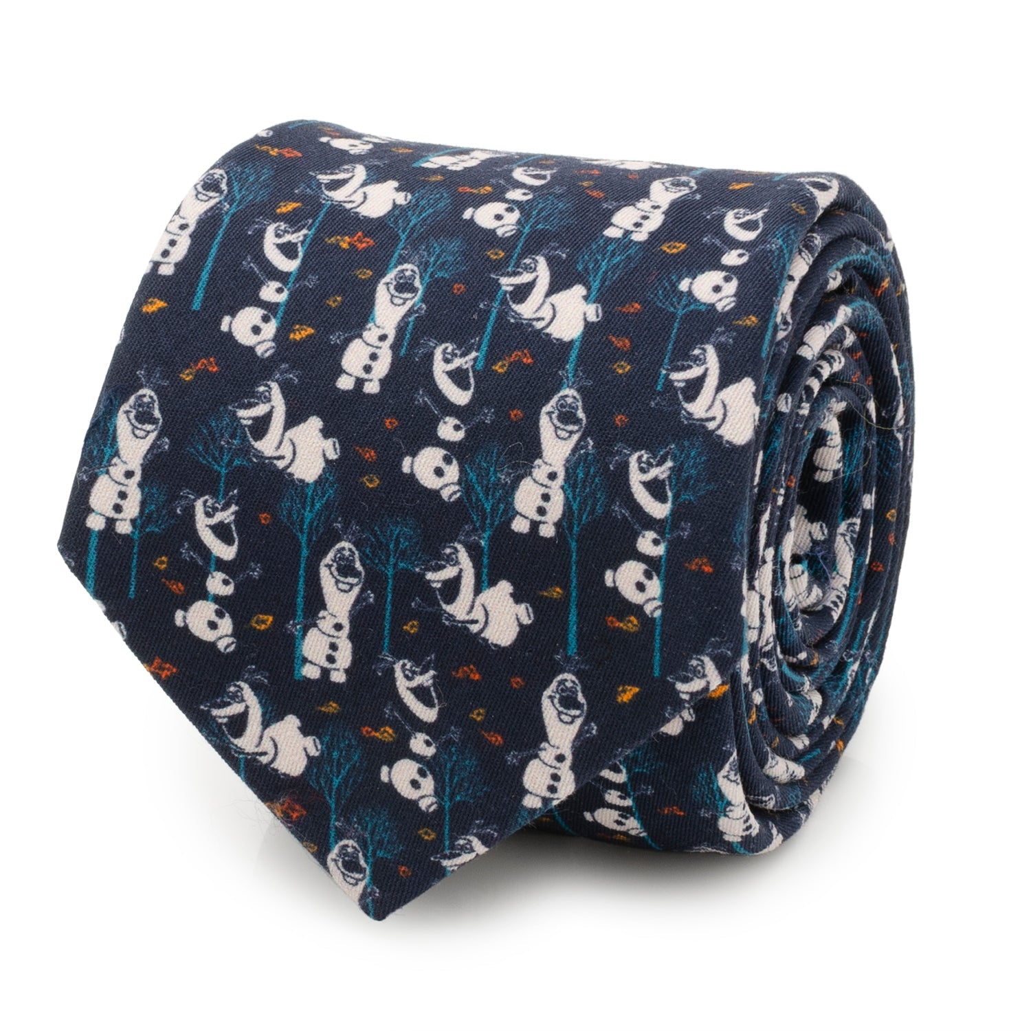  Cufflinks Olaf Navy Pattern Men's Tie - Default Title - Bonton